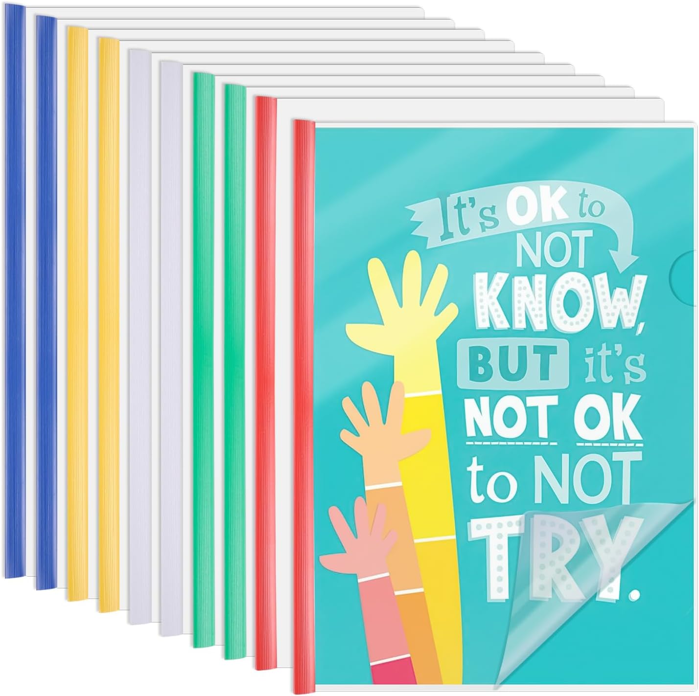 

10pcs Clear Report Covers with Sliding Bars,Report Folders with Clear Cover for Presentation Resume Thesis File folders Binder