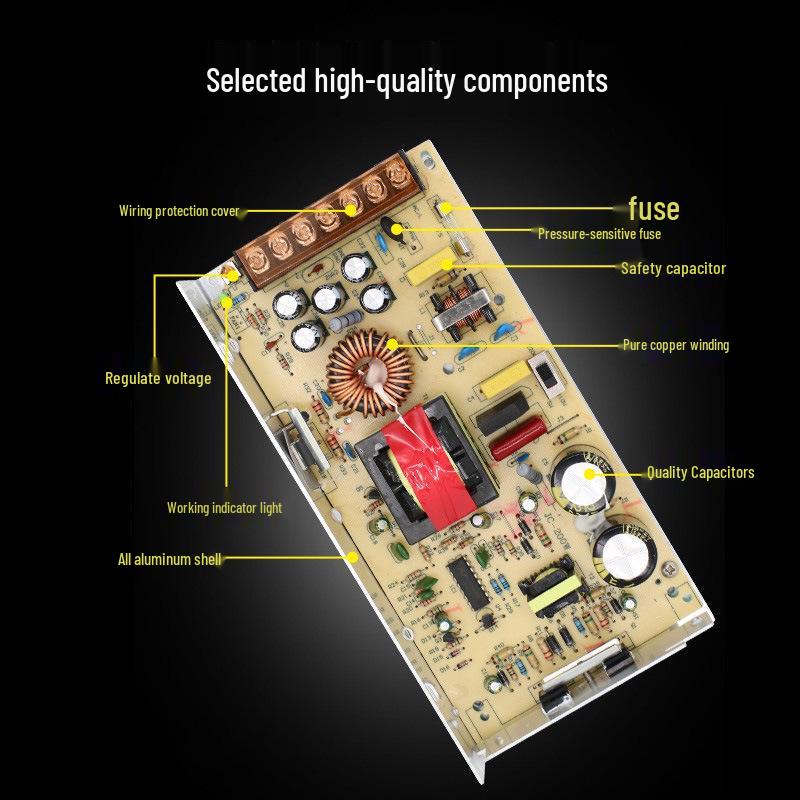 220V to Multi-Voltage Switching Power Supply for LED Strips and Monitors (5V, 12V, 24V, 36V, 48V; 5A-30A)
