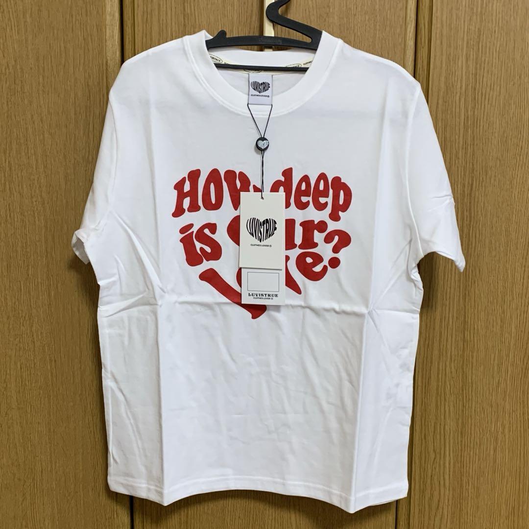 

[Б/У] Футболка LUV IS TRUE, короткий рукав, белая