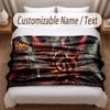 Music General Theme Soft Blanket Personalized Custom Name Text Print Warm Blanket Home Sofa Bedroom Decor