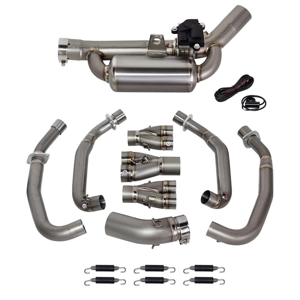 Ninja Motorcycle Exhaust Mod: ZX25R ZX4R Titanium Alloy Electric Valve - 60MM Front Section