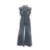 Women's Casual Washed Sleeveless Denim Jumpsuit with Wide-Leg Pants - TS1300 Cross-border Source