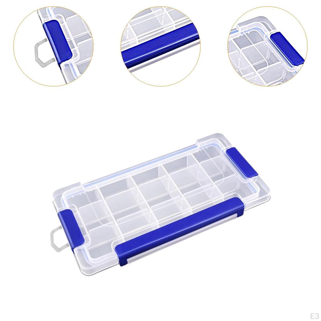 Clear Organizer Box Bead Empty Jewelry Storage Tackle for Crafts Art DIY Nail