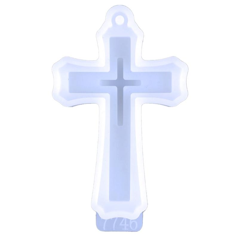 Cross Silicone Resin Mold Epoxy Resin Molds Crucifix Casting Mold for Necklace Pendant Jewelry DIY Crafts Keychain Mold