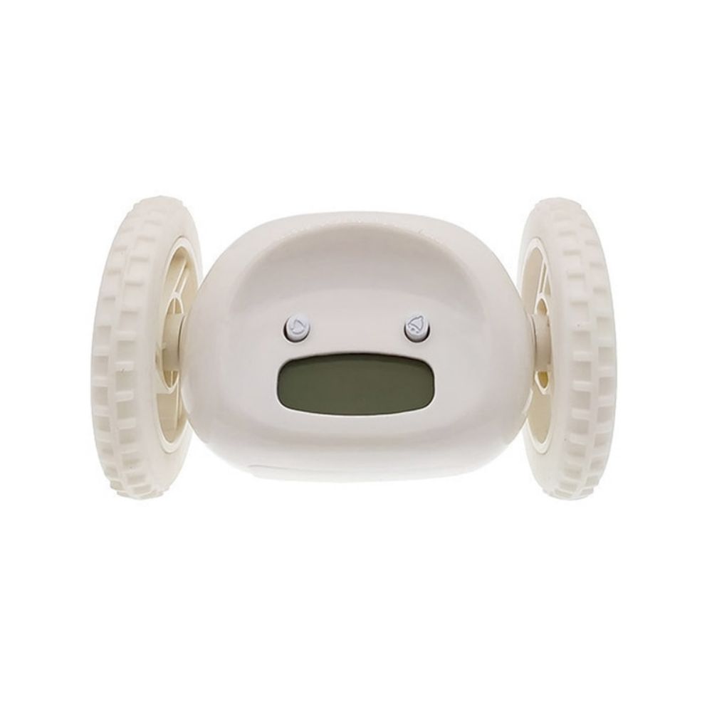 Lazy Alarm Clock Snooze Mobile Wheel Escape Electronic Alarm Clocks Home Decoration Mini Digital Ornament Quartz Clock