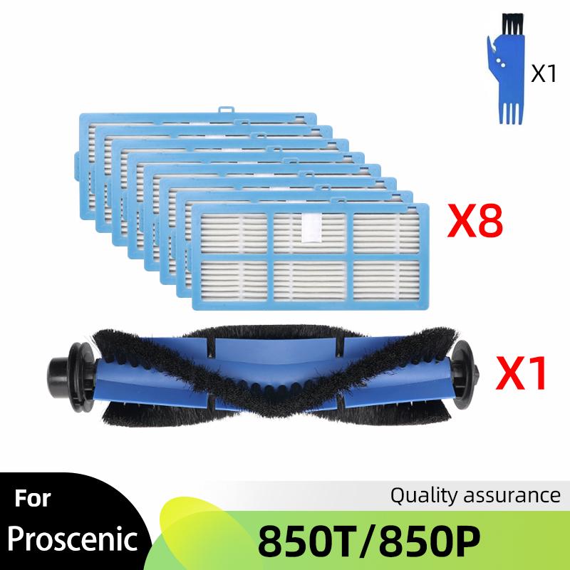 For Proscenic 850T/ 850P Robot Vacuum Spare Part Main Roller Side Brush Hepa Filter Mop Cloth Rag Replacement Accessories