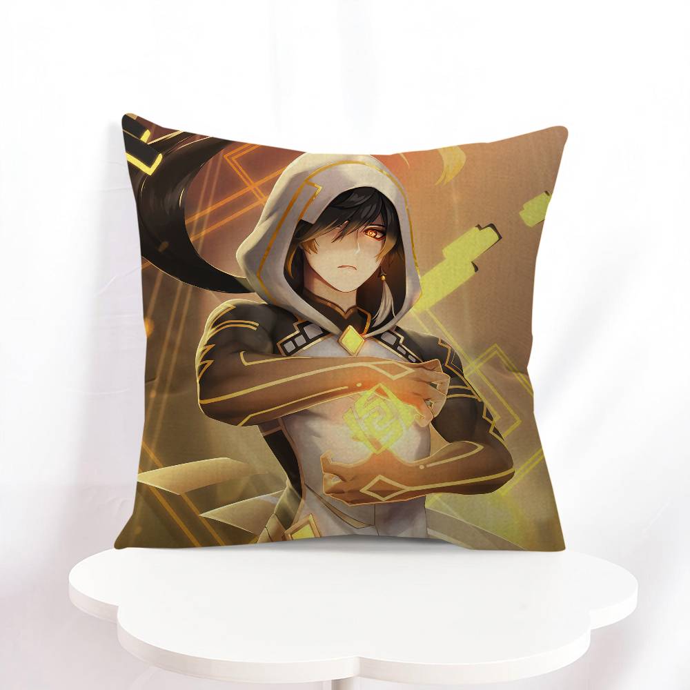 Zhongli Tecknad Kudde Gåvor Hemkontor Möbler Sovrum Soffa Bil Kuddfodral Fodral 45x45cm