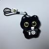 Cute Cartoon Black Cat Keychain Bag Pendant Backpack Hanging Ornaments Lovely Small Cat Doll Animal Car Keyring Kids Gift