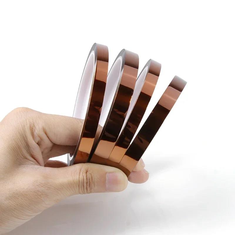3-100mm High Temperature Heat BGA Tape Gold Thermal Insulation Electronics Board Protection Polyimide Adhesive Insulating TapesPinstriping Tape 3