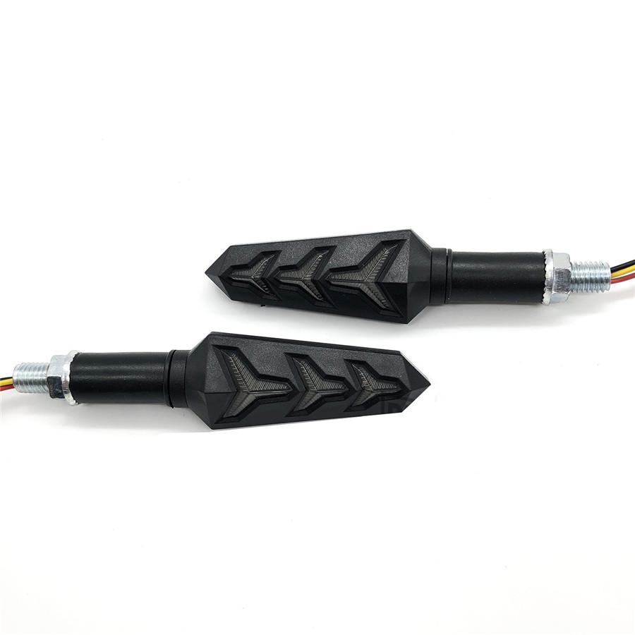 Flowing Motorcycle Motorbike Fish Bone Style Turn Signal Indicator Light