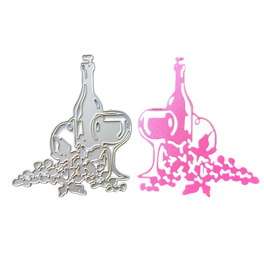 Wine Cutting Dies Wine Bottle Embossing Die Cuts Templates for Card Making Scrapbooking DIY Papercraft Album Crafts