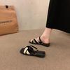 French fairy flat-soled sandals female summer outer wear temperament with skirt 2025 new popular versatile two wear sandals