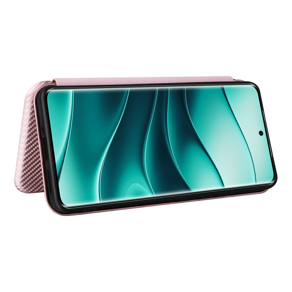 For Xiaomi Redmi Note 14 Pro 5G/Poco X7 5G Case Carbon Fiber Texture Drop-Proof PU Leather Phone Cover