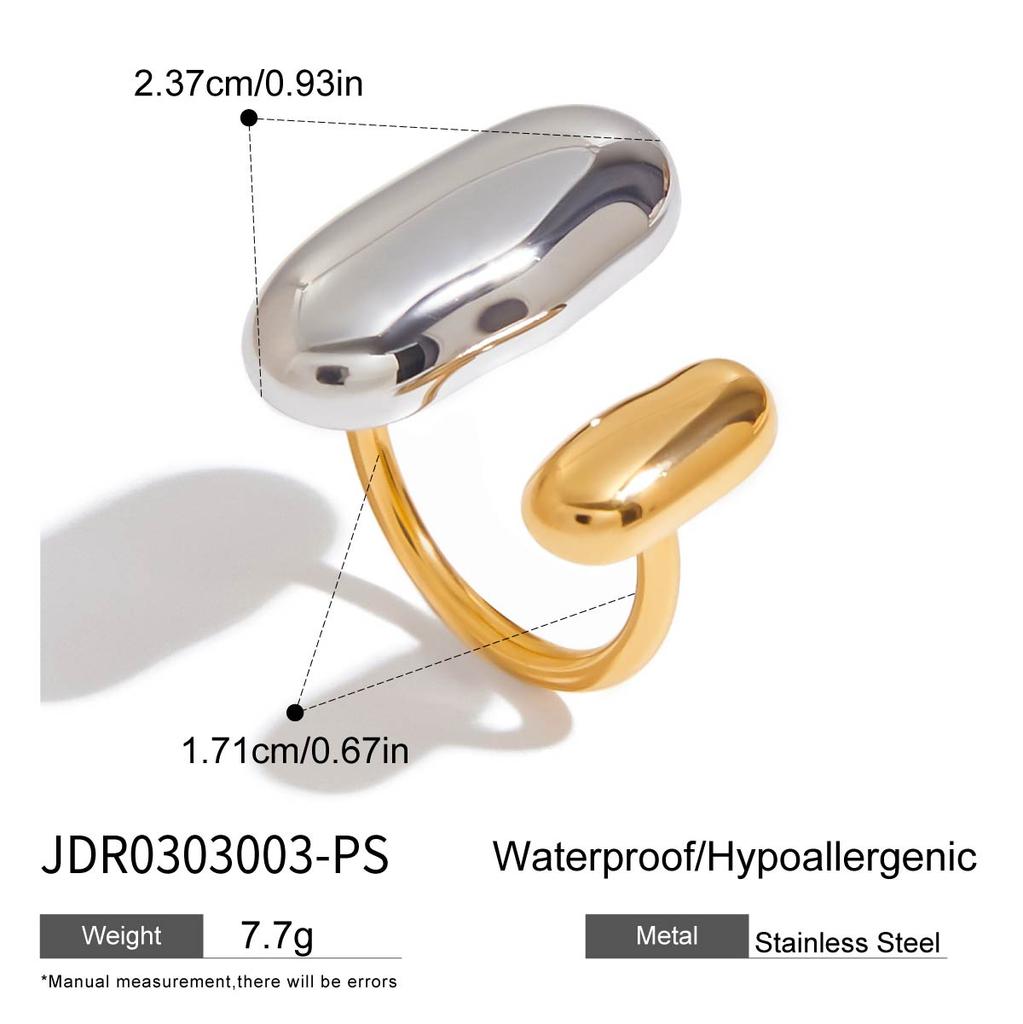 Uworld Minimalist 316L Stainless Steel INS Ring High Quality Waterproof Charm Metal Gold Silver Color Fashion Finger Jewelry