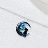 Van Gogh The Starry Night Necklace Star Moon and Black Cat Necklace Asymmetric Night Sky Necklaces For Women Birthday Jewelry