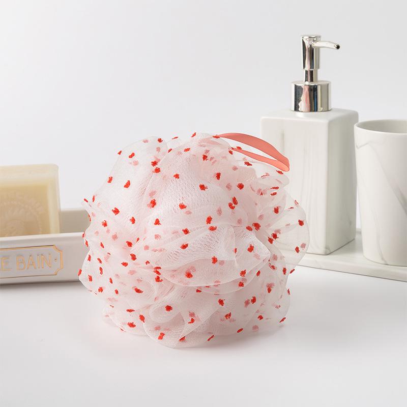 Xiaohongshu Super Soft Lace Bath Sponge - Large, Non-Shedding, Lathering Scrub Ball for Shower
