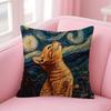 Van ART GGogh Lustige Katze Personalisierte Kissenstaubabdeckung Schlafzimmer Kinder Party Dekoration Kissenbezug Geburtstag Kinder Geschenk