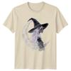 Womens Witch Moon T-Shirt Witchcraft Halloween Gift For Her