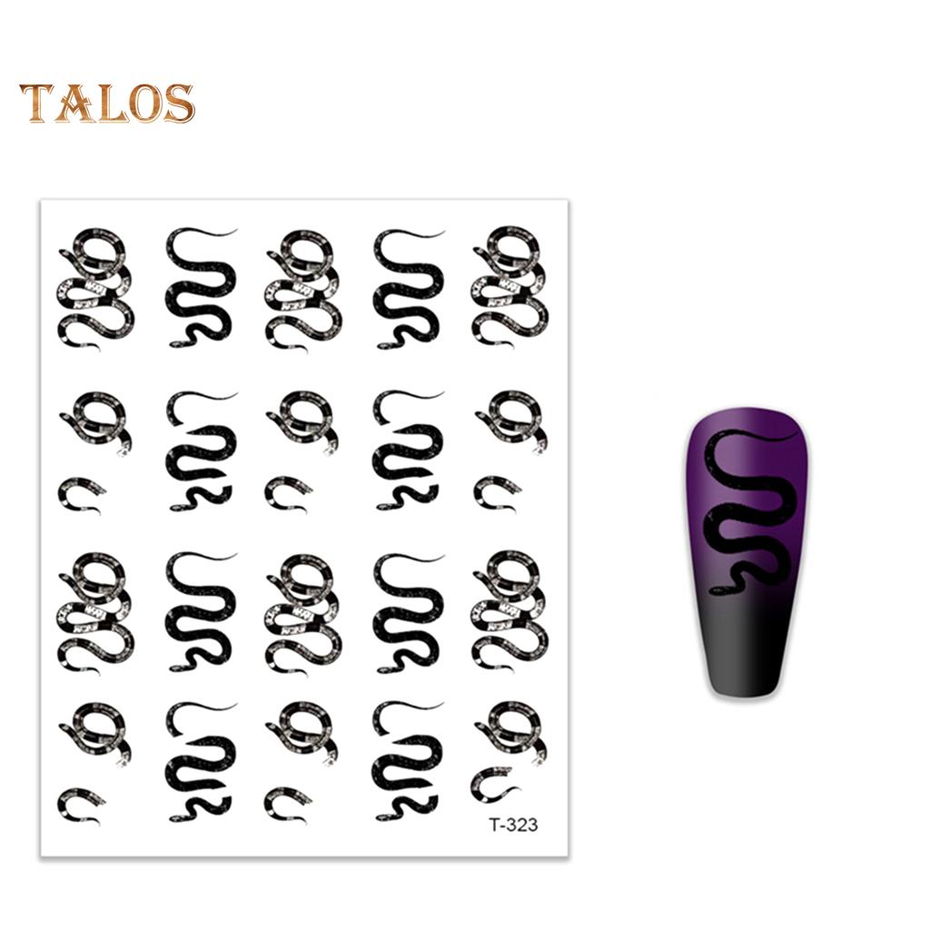 TNC Schlangenmuster, wasserfest, selbstklebend, Fingernagel-Kunst-Aufkleber, Dekor