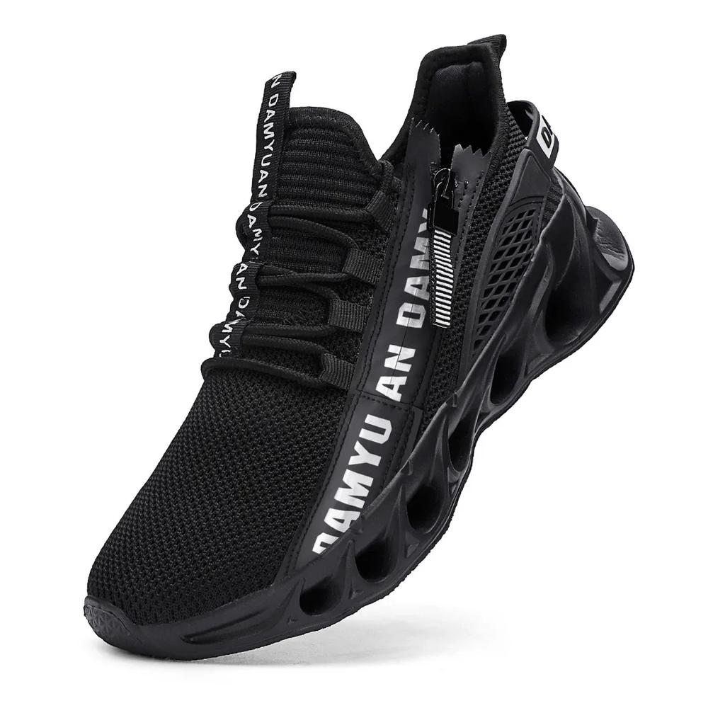 Fashion Fujeak New Style Men Running Shoes Lace Up Athletic Shoes Fashion Outdoor Walking Jogging Sneakers Mesh Casual Shoes Zapatillas