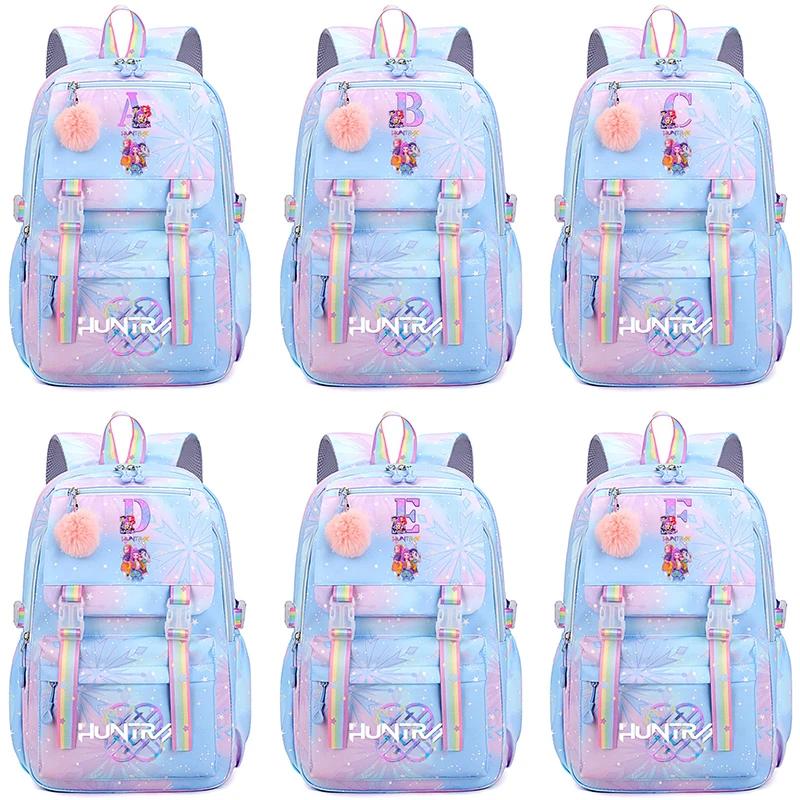 Niedlicher K-Pop Dämonenjäger Aufdruck Große Kapazität Wasserdichter Rucksack Teenger Schüler Mädchen Junge Schultasche Buchtasche Damen Reisetasche