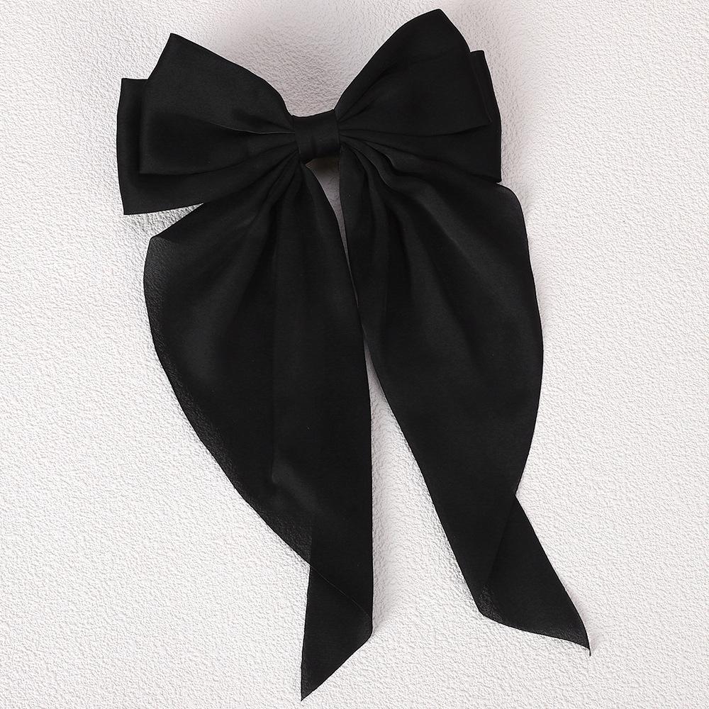 Solid Color Large Bow Hairpin Jk Ponytail Clip Lolita College Style Japanese Girl Hair Accessories 5012