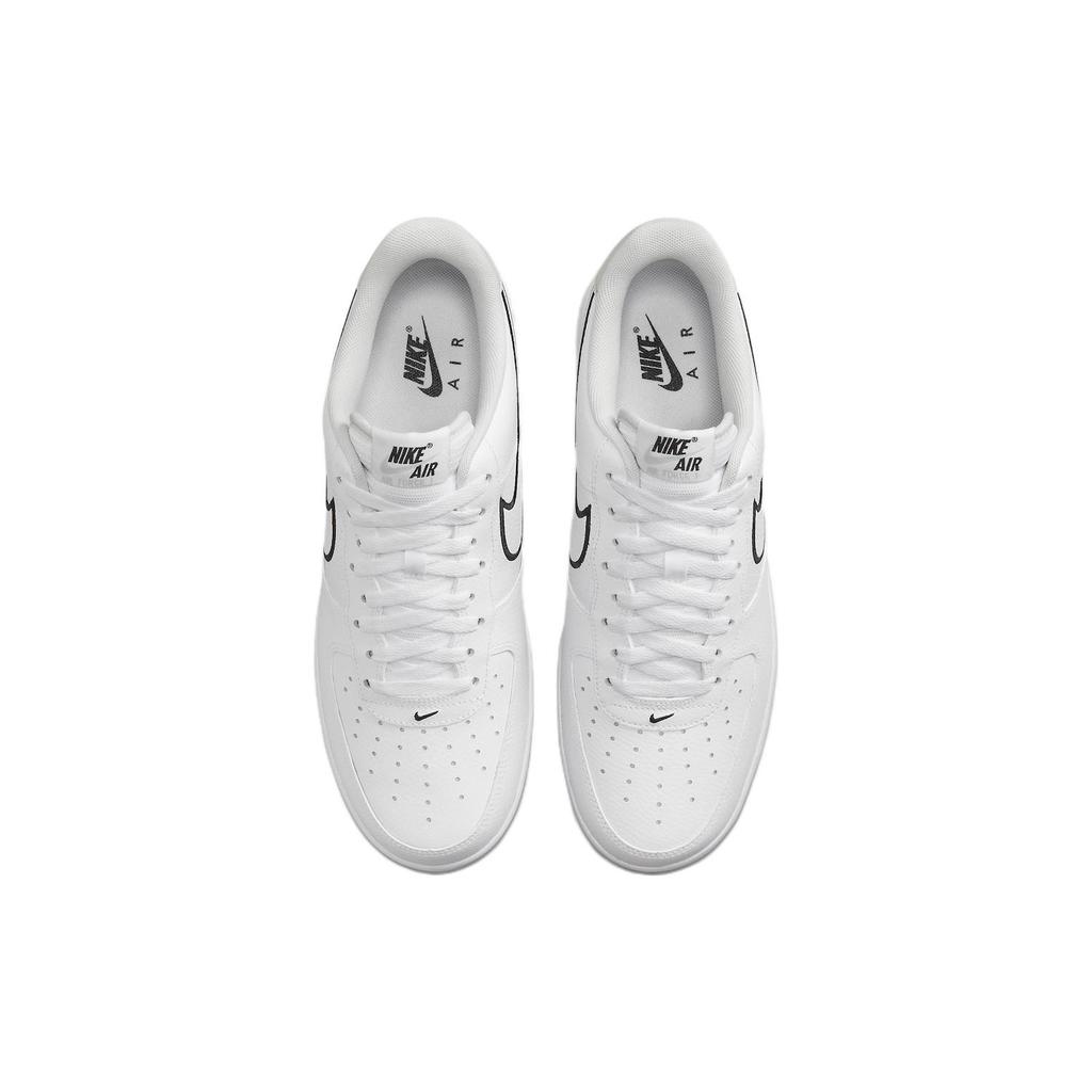 New Nike Air Force 1 Low '07 Embroidered Swoosh White Black FJ4211-100