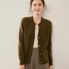 Elegant Women's Winter Cashmere Sweater Cardigan - Round Neck, Long Sleeve, Fluffy Loose Knit