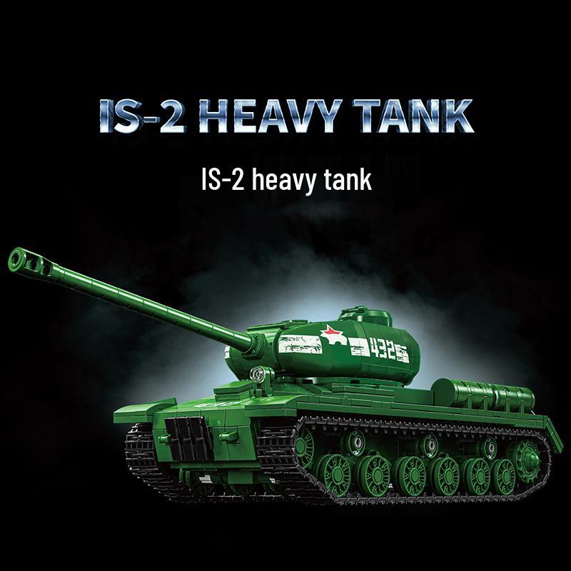 

WWII IS2 Heavy Tank Model Building Blocks - Advanced Difficulty for Children