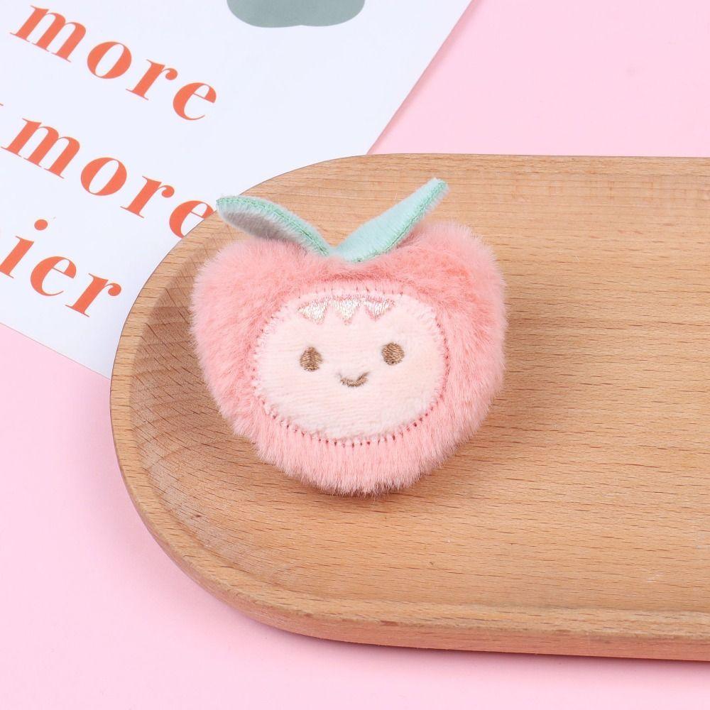 Hand-sewn Cute Fruit Plush Brooch Cloth  Cartoon   Bag Acessories