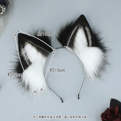 Serre-tête oreilles d'animal en peluche fait main, oreilles de renard mignonnes pour spectacle comique, accessoires de cosplay, accessoires pour cheveux, serre-tête oreilles de renard