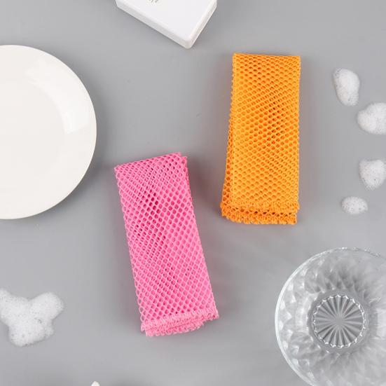 2 Stück Scheuerschwämme, Mesh-Design, reichhaltiges Schäumen, innovatives Geschirrspülnetz, Haushaltsbedarf