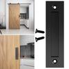 8-3/5\'\'Flat Black Flush Sliding Barn Door Finger Pull Handle Hardware