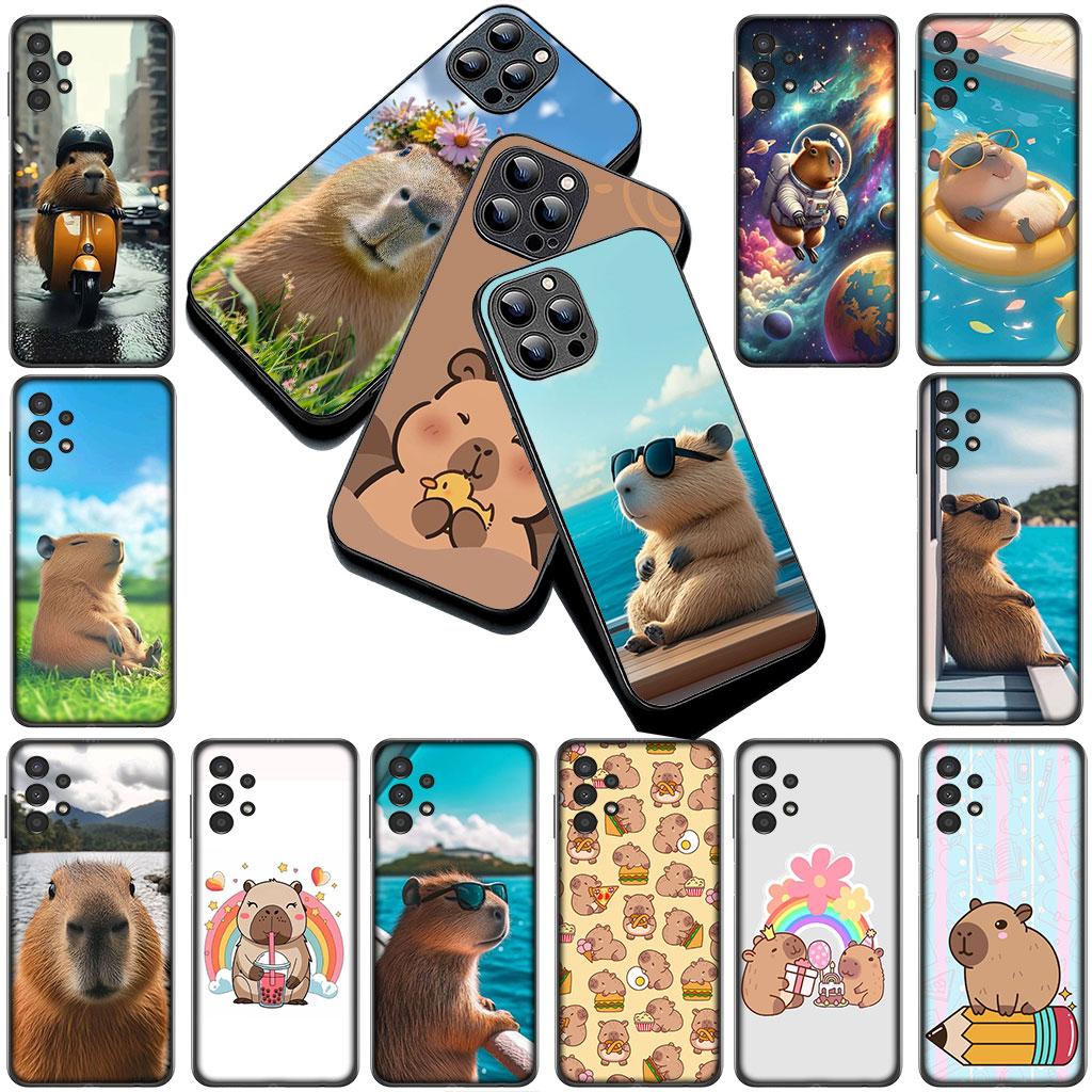 Cartoon Capybaras Phone Cover Soft Case for Motorola Moto G86 G57 E14 E15 G14 G34 G35 G84 G24 A54 G15 Power E22 Casing