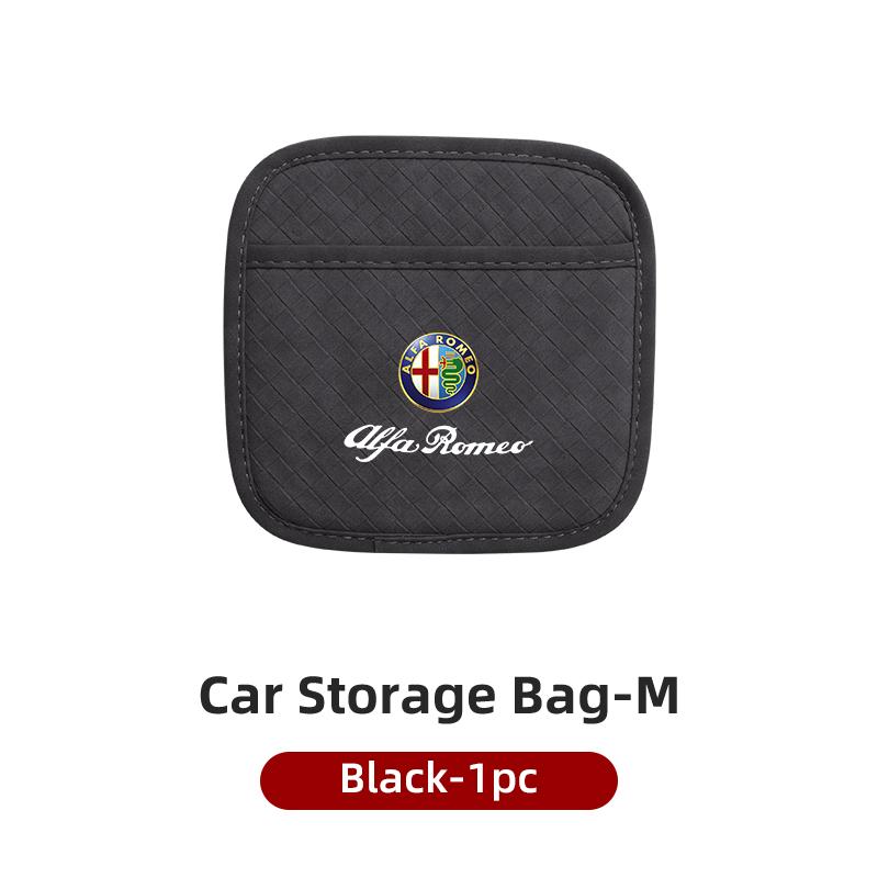TKJLP1 Plaid Self-Adhesive Storage Hanging Bag For Alfa Romeo Giulietta 159 147 156 166 Mito Giulia GT Stelvio Tonale