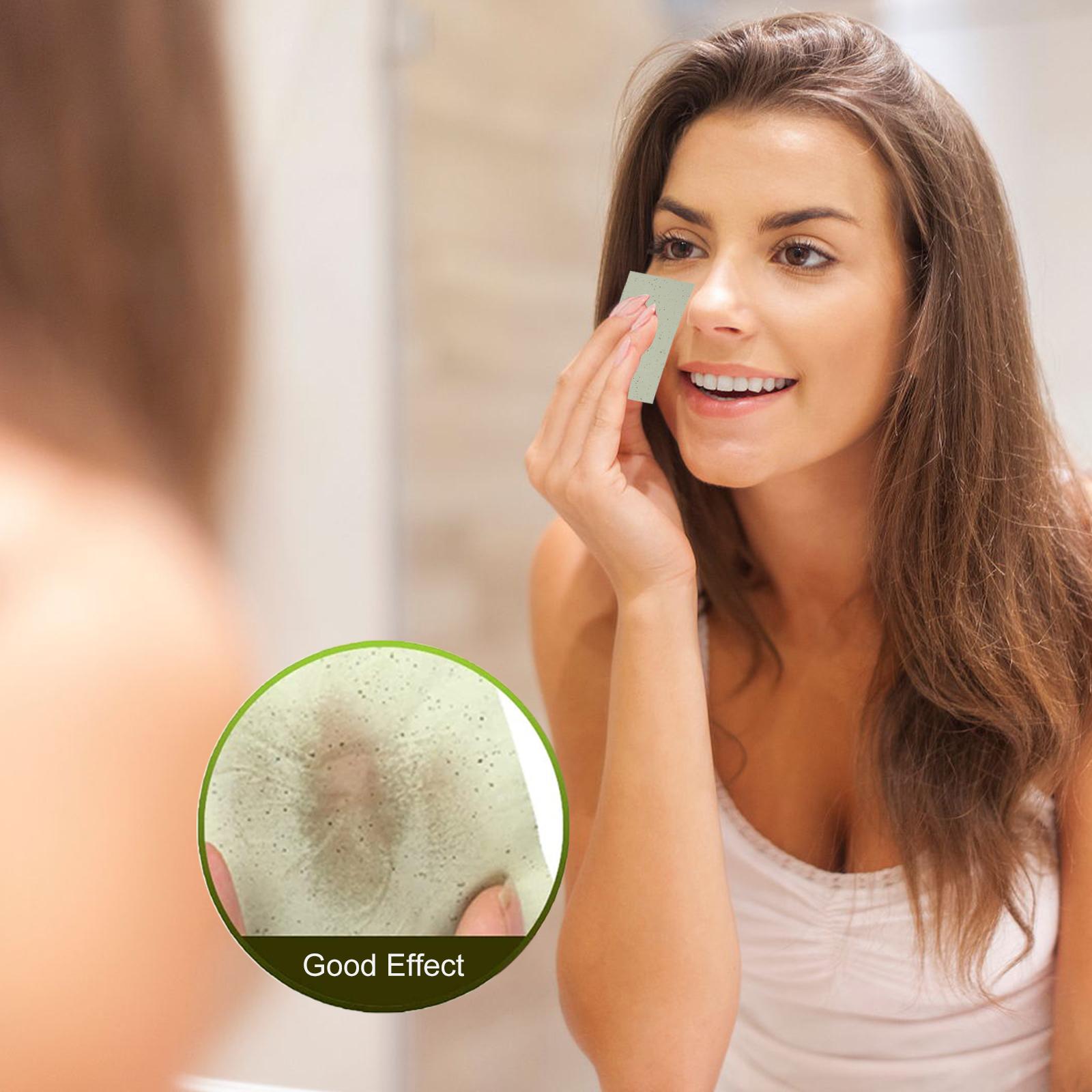 100 Sheets Facial Absorbent Paper Oil Absorbing Sheets Oil Blotting Paper Bamboo Charcoal Oil Control Tissues Paper