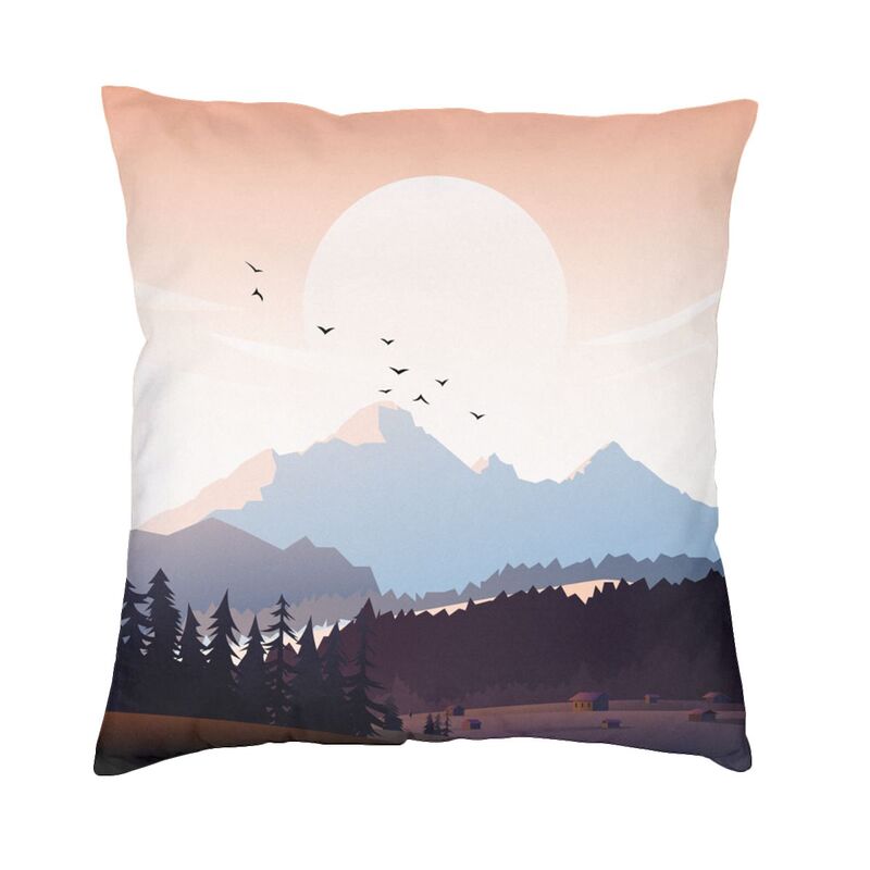 Custom Mountain Forest Natural Landscapes Pillow Case Living Room Decoration Modern Outdoor Cushions Square Pillowcase