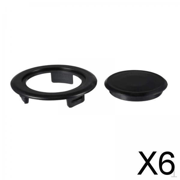 

6x Кольцо и крышка для отверстия под зонт в столе для патио для мероприятий на открытом воздухе, для сада, черные