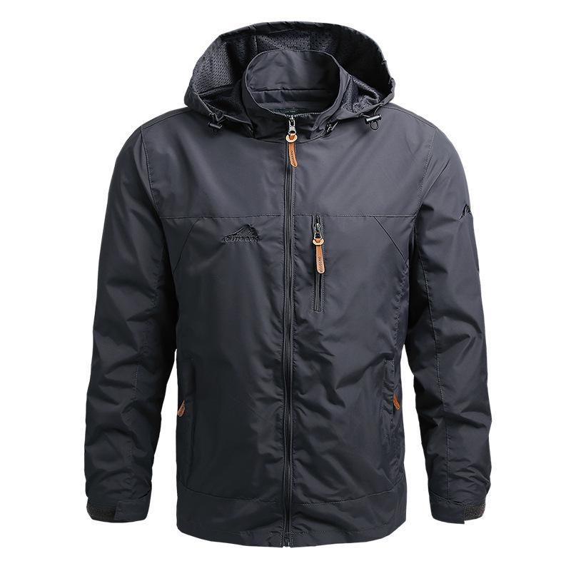Men's Casual Hooded Jacket - Loose Fit, Perfect for Spring & Autumn.