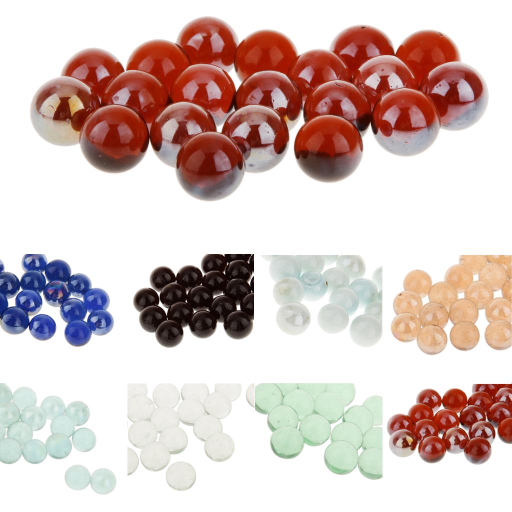 16mm Assorted Glass Marbles Balls Traditional Game Play Children Toy Pack Of 20