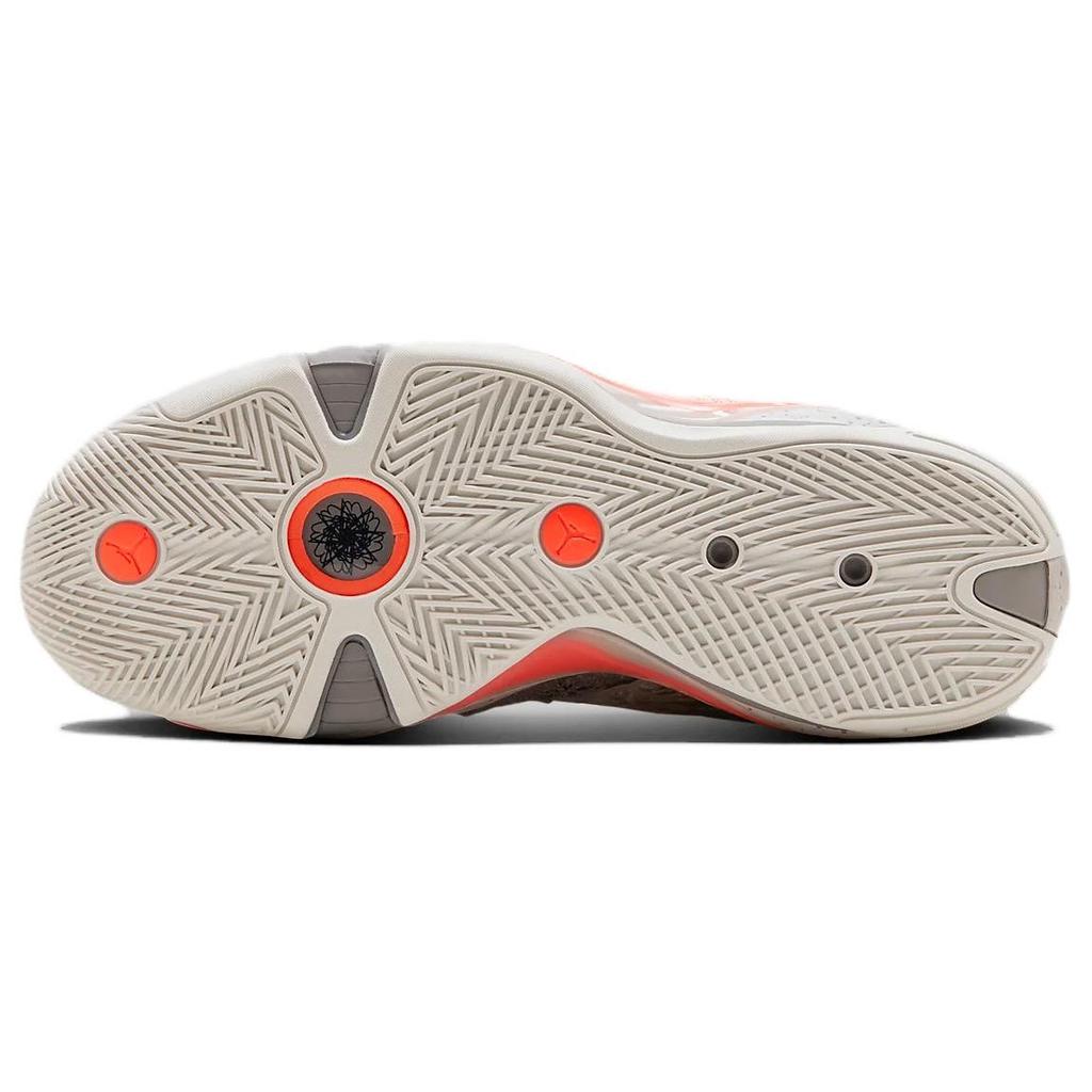 Air Jordan 38 Low Torch Men Sneakers Grey Cement-Grey Hyper-Crimson FZ4161-002