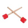 2PCS Bass Foam Drum Mallet Oak Handle EVA Foam Head Anti Slip Percussion Instrument Accessories Red