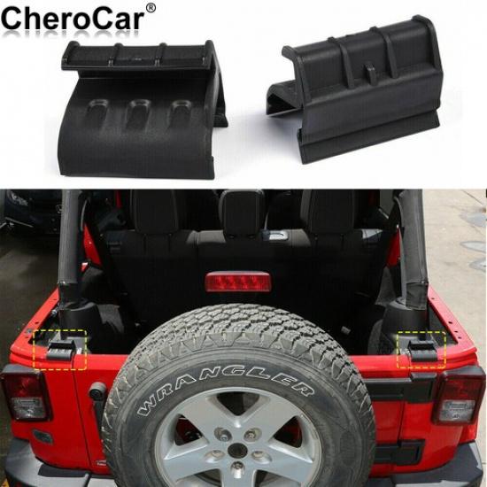 Rear Window Tailgate Bar Retainer Bracket for 2007-18 Jeep Wrangler JK Soft Top