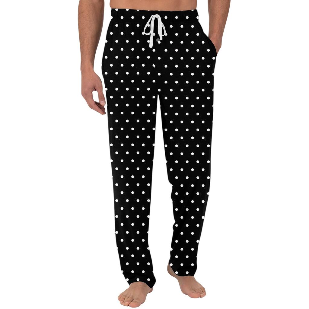Men's Casual Pants with Pockets for Home Sleeping and Lounging