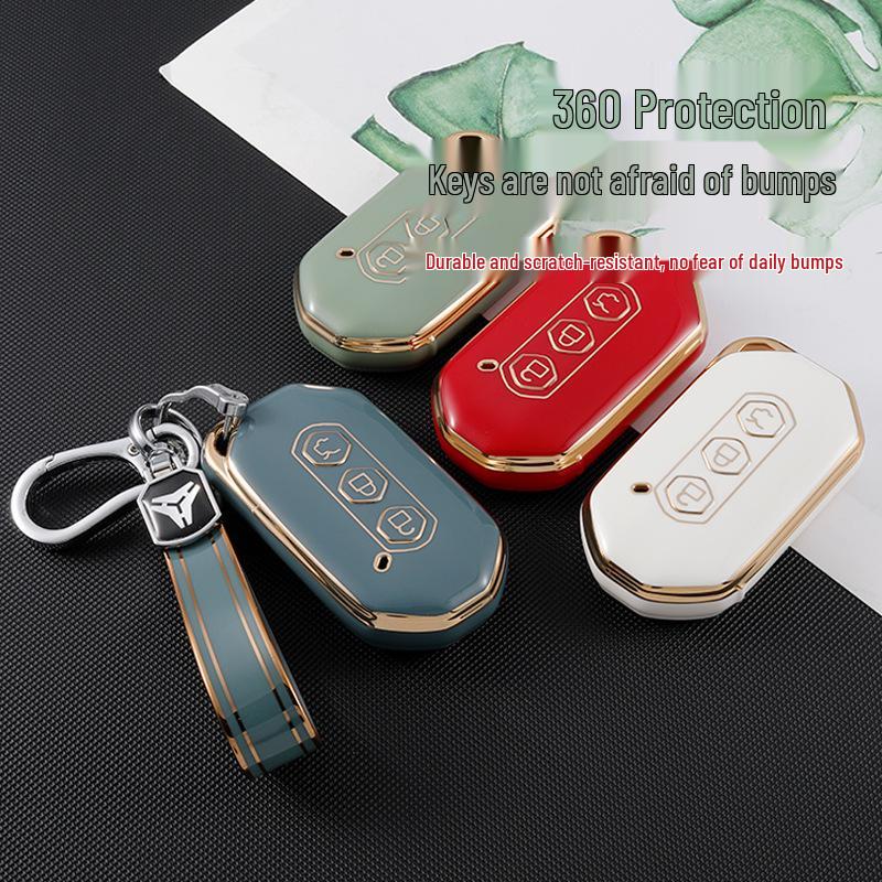 Fashionable Gold Edge TPU Key Cover for 2020 Wuling Ka Jie
