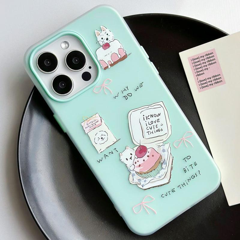 Zhitai Apple iPhone Case: Cartoon Jelly Skin for Models 11/12/14/15 Pro Max