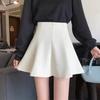 Skirt for Women Autumn High-Waisted A-Line Puffy Skirt Casual Design-forward Slimming All-match Versatile Black Ruffled Bodycon Pleated Skirt