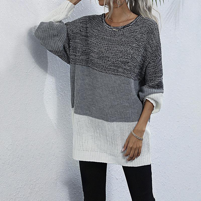 Women's Sweater, Striped, Color-Block for Fall and Winter