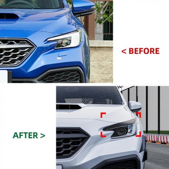 Headlight Eyebrow Trim Lamp Eyelid Decor For Subaru WRX STI VB -2025 2PCS