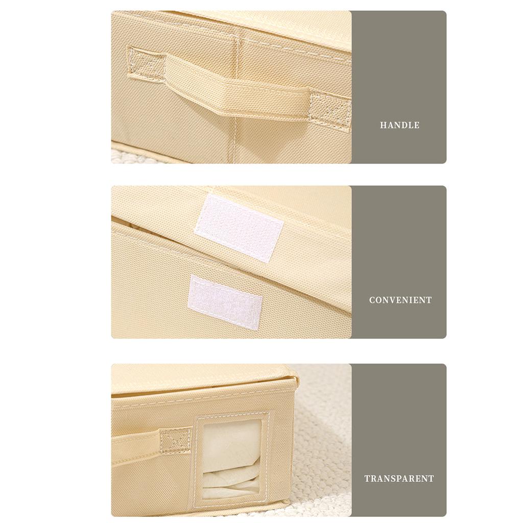 Portable Foldable Storage Organizers Convenient Accessory for Bed Sheets and Blankets in Sturdy Nonwovens Fabric